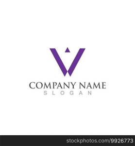V letter logo and symbol vector image