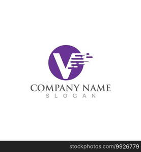 V letter logo and symbol vector image