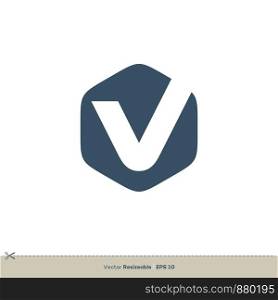V Letter Logo Template Illustration Design. Vector EPS 10.