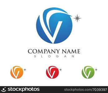 V Letter Logo Template. V Letter Logo Template vector icon illustration