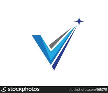 V Letter Logo Template. V Letter Logo Template vector illustration design