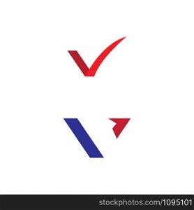 V Letter Logo Template vector icon illustration