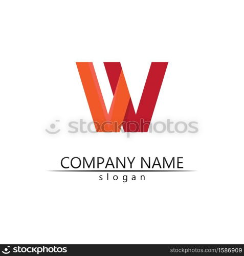 V Letter Logo Template vector icon illustration