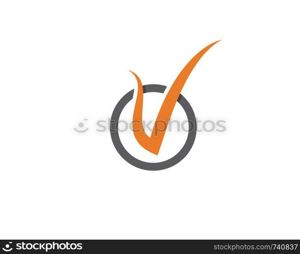 V Letter Logo Template vector icon illustration