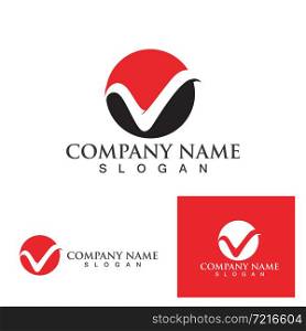 V Letter Logo Template vector icon illustration design