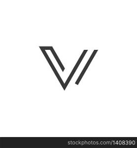 V Letter Logo Template vector illustration design
