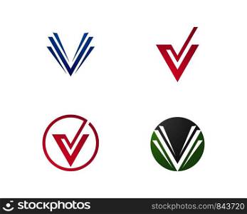 V Letter Logo Template vector illustration design