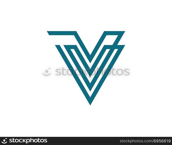 V Letter Logo Template vector. V Letter Logo Template vector icon illustration