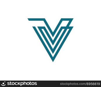 V Letter Logo Template vector. V Letter Logo Template vector icon illustration