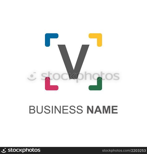 V letter logo vector template