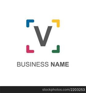 V letter logo vector template