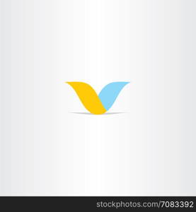 v letter logotype sign illustration vector icon font