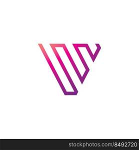 V Line Logo Design and template. Creative X icon initials Line Letters in vector.