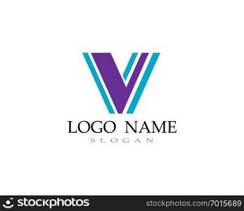 V logo and symbols template icons vector 