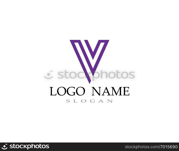 V logo and symbols template icons vector 