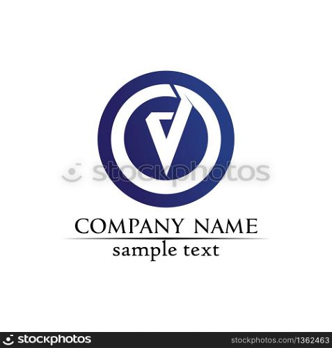 V logo corporate design vector V letters business logo and symbols template