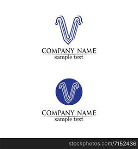 V logo corporate design vector V letters business logo and symbols template