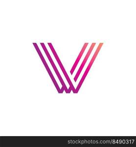 V Logo Design and template. Creative V icon initials based Letters in vector.
