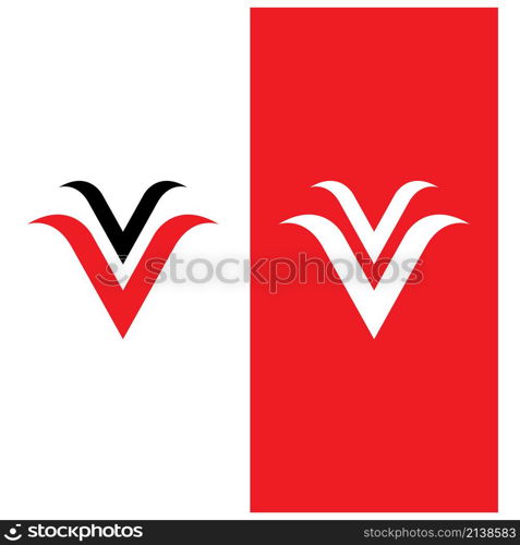 V Logo Template vector eps10