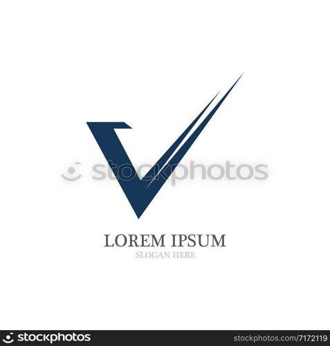 V Logo Template vector icon illustration design