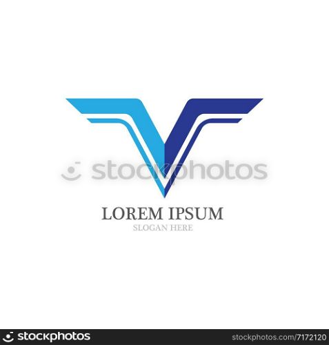 V Logo Template vector icon illustration design