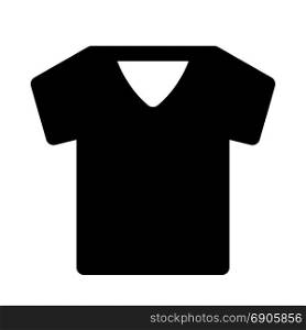 v-neck t-shirt, icon on isolated background