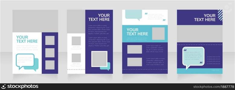 Vacancy requirement blank brochure layout design. Project info. Vertical poster template set with empty copy space for text. Premade corporate reports collection. Editable flyer paper pages. Vacancy requirement blank brochure layout design