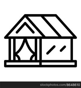 Vacation bungalow icon outline vector. House villa. Sea summer. Vacation bungalow icon outline vector. House villa