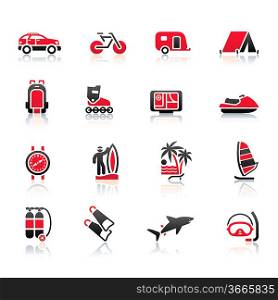 Vacation, Recreation & Travel, icons set