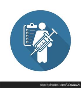 Vaccination and Medical Services Icon. Flat Design.. Vaccination and Medical Services Icon. Flat Design. Isolated.
