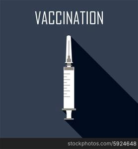 Vaccination. Flat icon. Vector illustration
