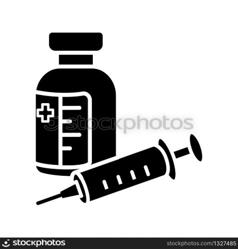 vaccine bottle icon design, flat style icon collection
