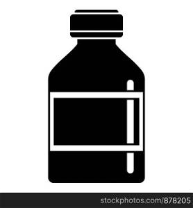 Vaccine bottle icon. Simple illustration of vaccine bottle vector icon for web design isolated on white background. Vaccine bottle icon, simple style