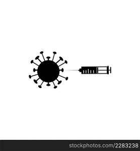 Vaccine icon logo vector design