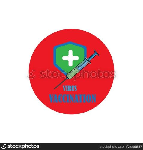 vaccine icon logo vector design template
