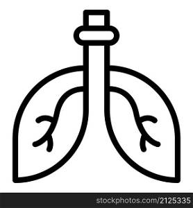 Vaccine lungs icon outline vector. Health chest. Cancer xray. Vaccine lungs icon outline vector. Health chest