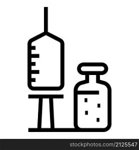 Vaccine syringe ampule icon outline vector. Vial vaccine. Bottle injection. Vaccine syringe ampule icon outline vector. Vial vaccine