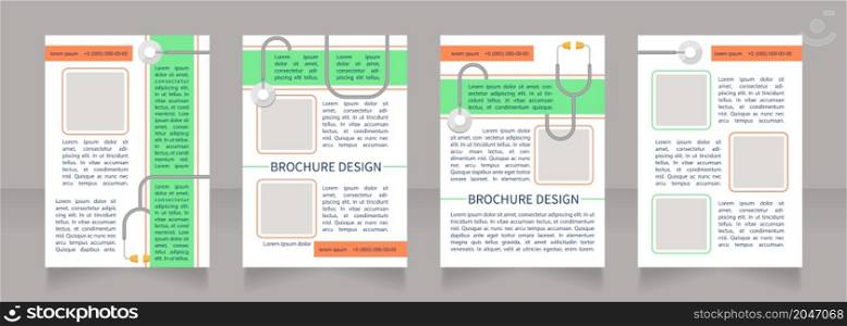 Vaccines approval process blank brochure layout design. Vertical poster template set with empty copy space for text. Premade corporate reports collection. Editable flyer paper pages. Vaccines approval process blank brochure layout design