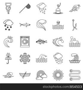 Vacuity icons set. Outline set of 25 vacuity vector icons for web isolated on white background. Vacuity icons set, outline style