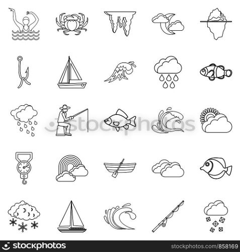 Vacuity icons set. Outline set of 25 vacuity vector icons for web isolated on white background. Vacuity icons set, outline style