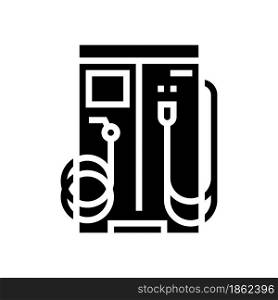 vacuum cleaner and water for wash car station equipment glyph icon vector. vacuum cleaner and water for wash car station equipment sign. isolated contour symbol black illustration. vacuum cleaner and water for wash car station equipment glyph icon vector illustration