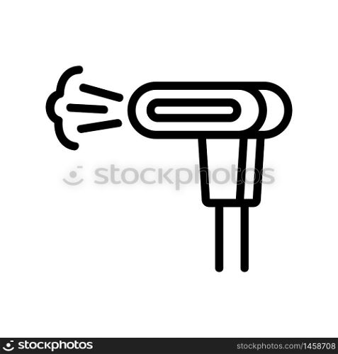 vacuum cleaner brush in action icon vector. vacuum cleaner brush in action sign. isolated contour symbol illustration. vacuum cleaner brush in action icon vector outline illustration