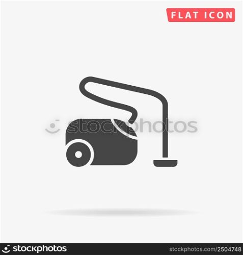 Vacuum Cleaner flat vector icon. Glyph style sign. Simple hand drawn illustrations symbol for concept infographics, designs projects, UI and UX, website or mobile application.. Vacuum Cleaner flat vector icon