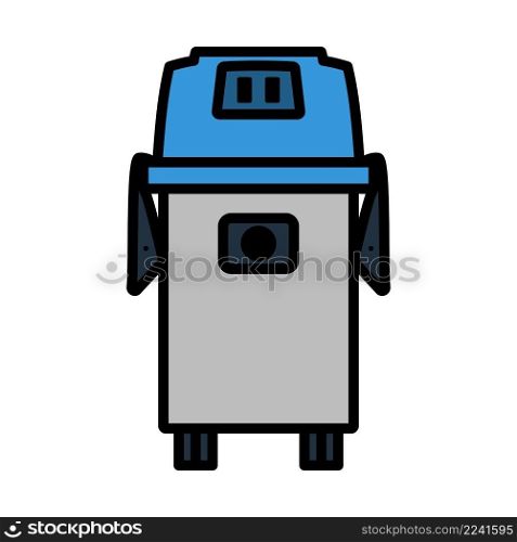 Vacuum Cleaner Icon. Editable Bold Outline With Color Fill Design. Vector Illustration.