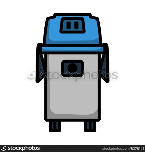 Vacuum Cleaner Icon. Editable Bold Outline With Color Fill Design. Vector Illustration.