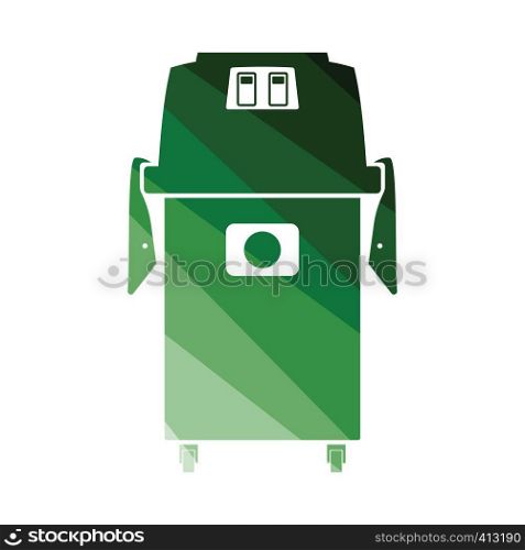 Vacuum cleaner icon. Flat color design. Vector illustration.