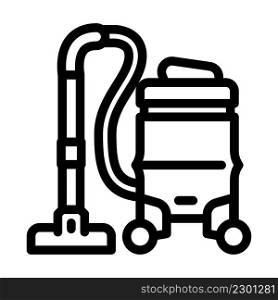 vacuum cleaner line icon vector. vacuum cleaner sign. isolated contour symbol black illustration. vacuum cleaner line icon vector illustration
