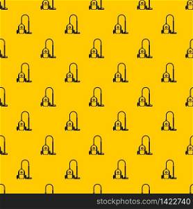 Vacuum cleaner pattern seamless vector repeat geometric yellow for any design. Vacuum cleaner pattern vector