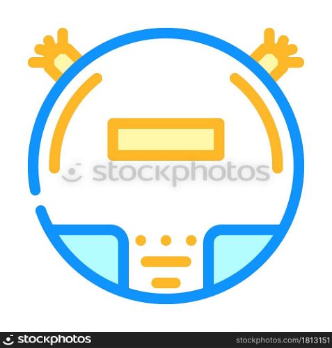 vacuum cleaner robot color icon vector. vacuum cleaner robot sign. isolated symbol illustration. vacuum cleaner robot color icon vector illustration