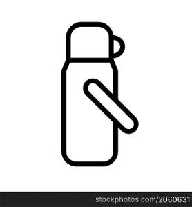 Vacuum insulated water bottle icon vector line style
